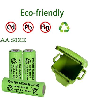 16 Packs 1.2V AA 300mAh Ni-MH Rechargeable Solar Batteries for Outdoor Lights - Ideal for String & Pathway Lighting - Buy Online on GoSupps.com