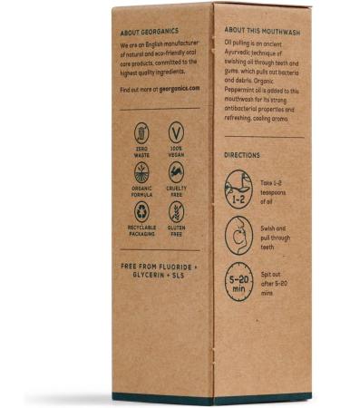 Georganics Doll Ganics Natural Coconut Oil Mouthwash - 100ml Organic Peppermint - Whitening & Fresh Breath - Buy Online on GoSupps.com