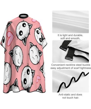 Shop Smiling Cats & Hearts Hair Cutting Cape - Professional Salon Apron for Hairdressers | International Shipping Available - Buy Online on GoSupps.com