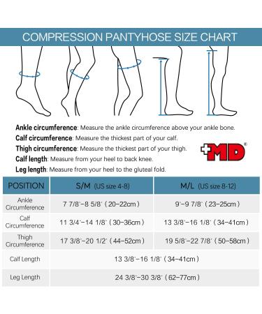 +MD Women's Winter Compression Stockings 15-20 mmHg - Black S-M - Buy Online on GoSupps.com