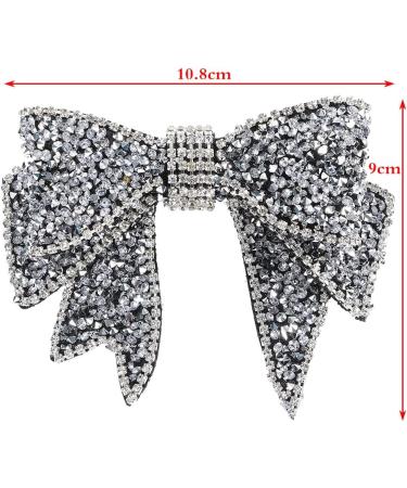 Hair Clips Crystal big bow hairpin women's ponytail girl hair accessories rhinestone hairpin hairpin strap Blue Hair Clips (Size : F black) - Buy Online on GoSupps.com