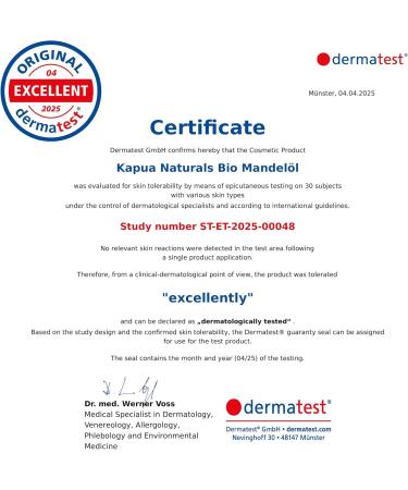  Kapua Naturals Organic Sweet Almond Oil 100ml Cold Pressed Natural and 100% No Additives Organic Sweet Almond Oil Vegan Sweet Almond Oil Sweet Almond Oil Professional Massage Oil - Buy Online on GoSupps.com