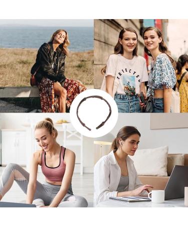 Eventerde Folded Hair Bands Foldable Hair Bands Foldable Travel Headband Telescopic Foldable Headband Stylish Foldable Headband Multi-Purpose Hair Accessories for Women and Girls Light coffee - Buy Online on GoSupps.com