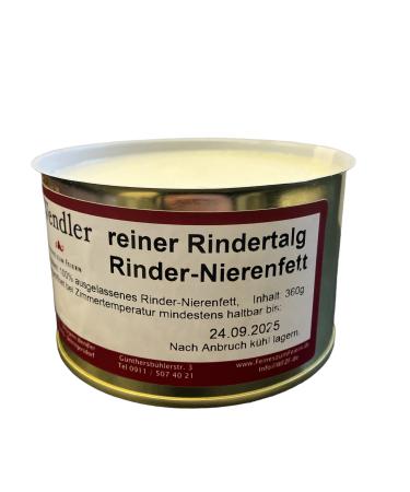 Beef kidney fat/beef tallow (360g) in a can homemade in the Franconian artisan butcher shop