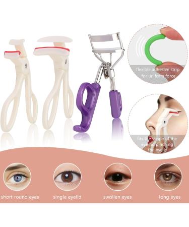 3PCS Eyelash Curlers Set - Best Seller Wide Angle Eye Lash Curler with Silicone Refill Pads | No Pinching Perfect for Beginners & Makeup Lovers - Buy Online on GoSupps.com