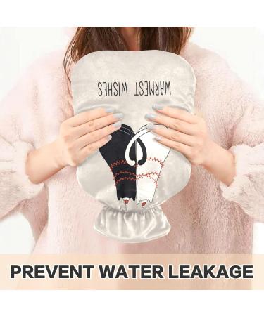 Warmest Wishes: Cute Cats Hot Water Bottle - 2L Fleece Cover for Hot & Cold Compresses | International Shipping - Buy Online on GoSupps.com