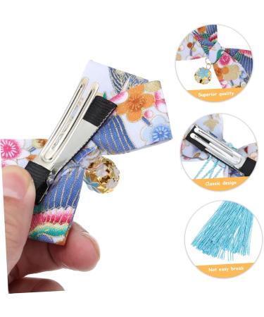minkissy 2 Pairs Hairpin Ponytail Holder Gripper Girls Hair Bow Ties Festive Clips Antique Hair Clips Hair Catch Barrette Tassel Hair Accessories Elasticity Polyester Child China - Buy Online on GoSupps.com