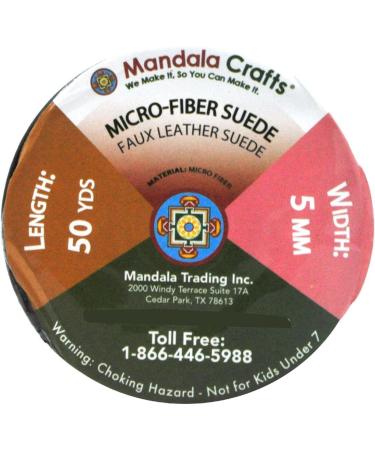 50 Yards 5mm Black Faux Suede Cord - Vegan Leather Cord for Jewelry Making - Mandala Crafts - Buy Online on GoSupps.com