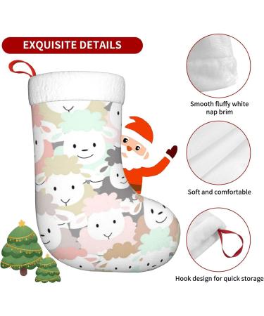 Buy Cute Colorful Sheep Velvet Christmas Socks | New Year & Holiday Gift | One Size Cartoon Pattern - Buy Online on GoSupps.com
