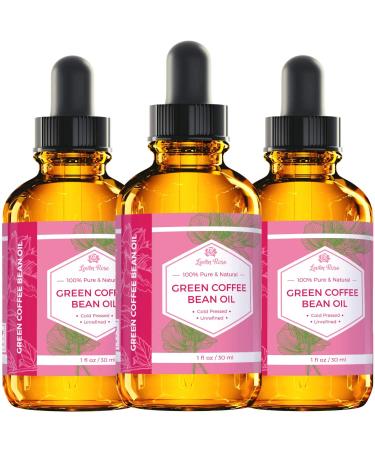 Leven Rose Green Coffee Bean Oil 1oz - 100% Natural Cold Pressed for Skin, Face, Eyes, Hair & Nails - Buy Online on GoSupps.com