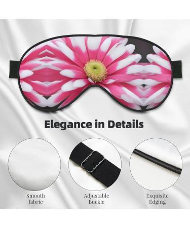 SSIMOO Red & White Flower Print Light-Blocking Eye Mask | Ultra-Soft for Comfortable Sleep | International Shipping Available - Buy Online on GoSupps.com
