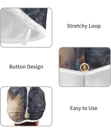 Beautiful Flowers Hair Towel 2 Pack | Super Absorbent Quick Dry Turbans for Women & Girls - Buy Online on GoSupps.com