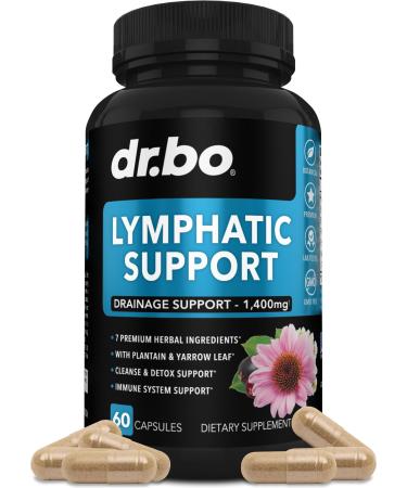 Lymphatic Drainage Supplements Pills - Lymphatic Support Total Herbal Cleanse Products with Echinacea Lymph System Support Supplement for Nodes Legs & Neck - Lymph Node Detox Lymphatic System Drainage