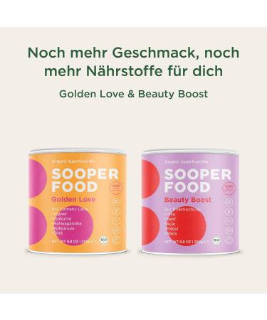 Buy Sooper Food Golden Love 250g - Bio Vegan Superfood Powder with Turmeric Ashwagandha & Ayurvedic Herbs - Natural Boost for Health - Buy Online on GoSupps.com