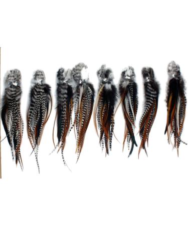 Real Feather Hair Extensions Kit - 25 Mini Fluffys + Rings/Loop + Instructions - Buy Online on GoSupps.com