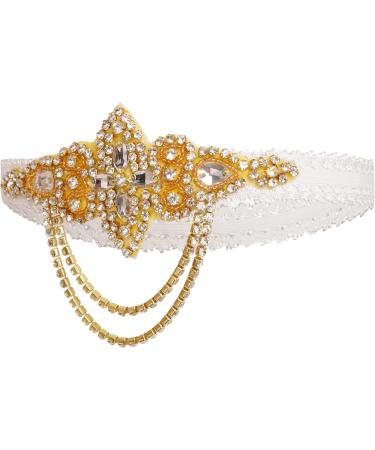 Ro Rox 1920s Ida Jeweled Headbands for Women Roaring 20s Crystal Headband for Vintage Parties Prom Weddings Everyday Life Boho Flapper Head Jewelry for Women Gold - Buy Online on GoSupps.com