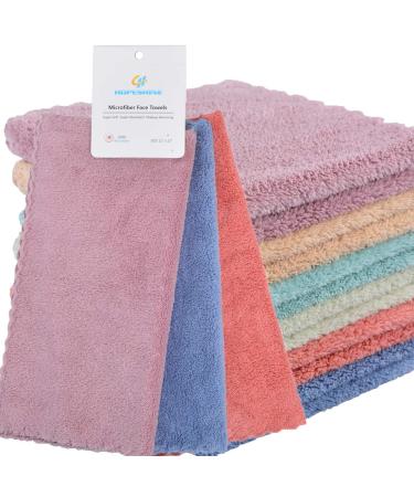 HOPESHINE Face Makeup Remover Cloths Wash Cloth for Face Towels Facial Cleaning Wipes Reusable Soft for Sensitive Skin Erase Mascara Eyeliner Foundation Lipstick with Just Water 12 inch X 12 inch 12x12 Inch (Pack of 6...
