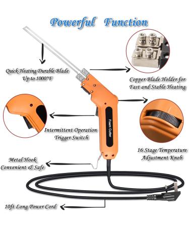 DOMINOX Hot Knife Foam Cutter Foam Cutting Tool Kit Heavy-duty Case Styrofoam Cutter for Cutting Foam Board Insulation EPP EPS XPS EVA EPE PU KT Board Sponge Nylon - Buy Online on GoSupps.com