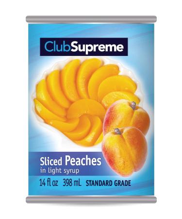 Club Supreme Canned Fruit - Sliced Peaches in Light Syrup in Bulk 9.55L (Case of 24 x 398Ml / 14 Fl Oz)