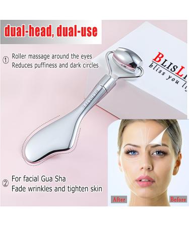 Eye Roller Massager & Gua Sha Facial Tool | 2-in-1 Anti-Aging Stick for Puffiness Wrinkles & Firm Skin - Shop Internationally - Buy Online on GoSupps.com