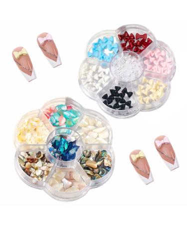 3D nail art decoration irregular nail art shell stones mussel discs arches nail charts nail beads nail art accessories for women and girls