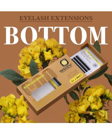 SEEDEW Bottom Lash Extensions MIX5-7mm J Curl 0.10mm 12 Rows/Tray Classic Individual Single Natural Soft Lightweight Eyelashes Grafting for Lash Artists Beauty Salon(Matte Black-0.1-J-MIX5-7mm) 5-7mmMIX Black J 0.10mm - Buy Online on GoSupps.com