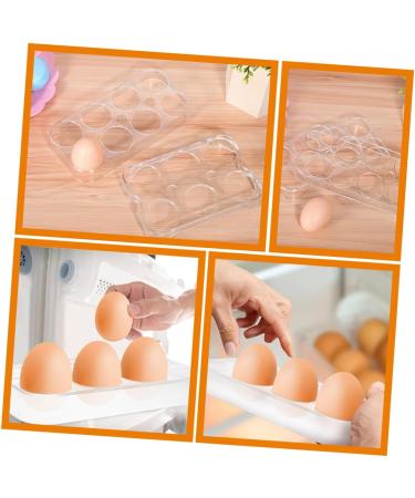 UKCOCO 2pcs Eggs Refrigerator Egg Trays for Kitchen Egg Holder Egg Racks Egg Plate No Cover Storage Rack - Buy Online on GoSupps.com