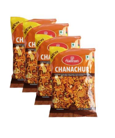 Haldiram s Savory Snacks Easy to Carry Anywhere Crispy Crunchy & Spicy Delicious Indian Namkeen Snacks Made With Authentic Taste Enjoy At Tea Time (Haldiram Chanachur Pack of 4)