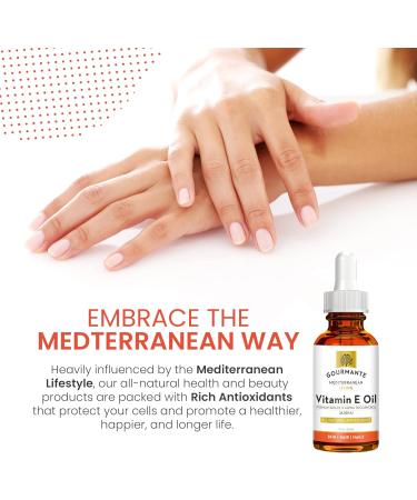 Natural Vitamin E Oil for Skin Hair & Nails | Premium Non-GMO 28 500 IU D-Alpha Tocopherol - 1 Fl Oz - Buy Online on GoSupps.com