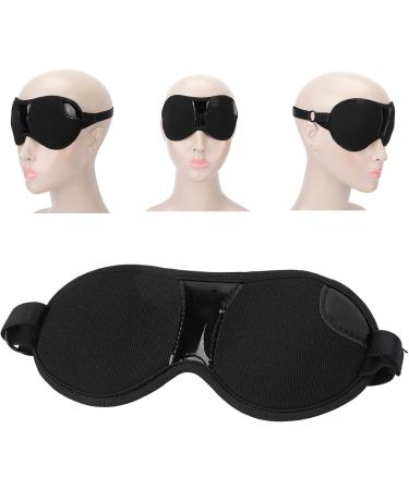 Black Soft Polyester Magnet Blindfold for Comfortable Home Use - Adjustable Size - Buy Online on GoSupps.com