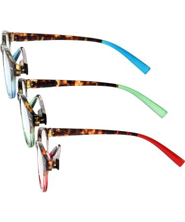 Shop Eyekepper 3 Pack Round Reading Glasses - Stylish Oval Readers for Women +1.75 Diopters - Comfortable & Fashionable Eyeglasses - Buy Online on GoSupps.com