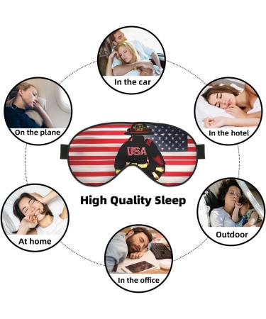 Buy Red Stripe Firefighter USA Flag Print Sleep Eye Mask - Soft Eye Cover for Travel & Naps | Perfect Gift for Men & Women - Buy Online on GoSupps.com