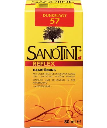  Sanotint Sanotint Reflex Hair Colour No. 57 Dark Red 1 x 80 ml with Golden Millet and Herbal Extracts - Buy Online on GoSupps.com