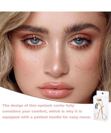 Eyelash Curler | Handheld Quick Eye Lash Curler - Dramatically Curled Eyelashes Curler with Padded Handle for Long Lasting Effect Rose Gold-pvc Box - Buy Online on GoSupps.com
