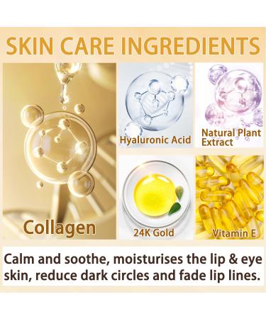 30 Pairs Lip & Eye Masks - 24K Collagen Crystal Under Eye Patches for Dark Circles Puffiness & Fine Lines - Moisturizing Skincare for Women & Men - Buy Online on GoSupps.com