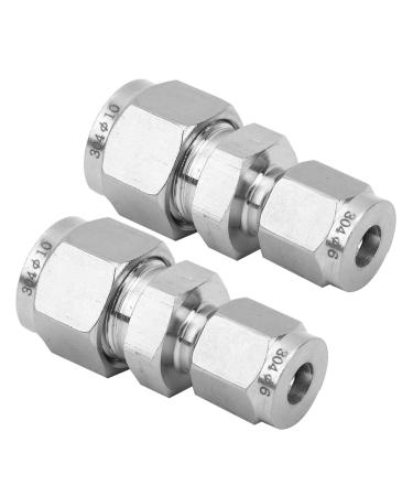 Compression Tube Adapter Quick Screw 4Pcs Straight Compression Tube Adapter for Air Pipes Oil Pipes Fittings Water Pipes( 6/ 10)