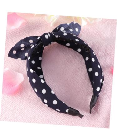 minkissy Bowknot Hair Band Women Hair Hoop Women Headband Polka Dot Headband Blue Miss Black and White Stripes Head Hair Accessories - Buy Online on GoSupps.com