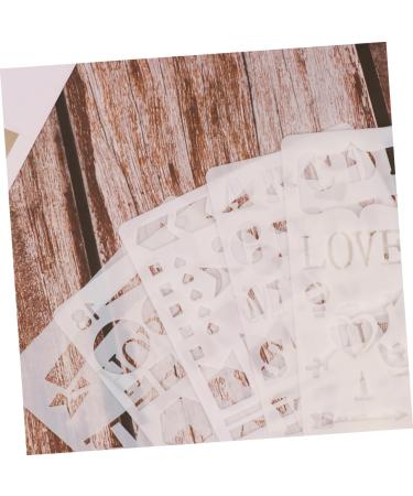 NUOBESTY 10pcs Diy Stencils Template Scrapbooking Stencils Fashion Drawing Stencils Flower Stencil Ledger - Buy Online on GoSupps.com