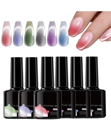 Color adaptive 6 Piece Magnetic Manicure Easy To Apply For Beginners Experienced Users Various Occasions