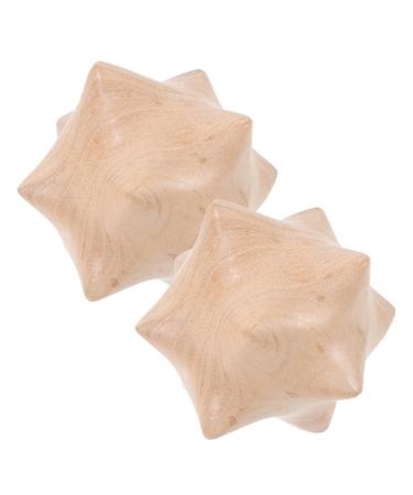 Gleavi 1 pair of hand massage balls wrist training ball Hand massage ball Decorative handballs handle training Small hand-rolling balls fingers trainer Handrolling balls meridian wood