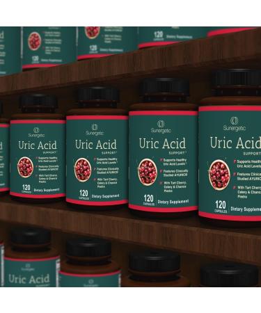 Sunergetic Premium Uric Acid Support Supplement Uric Acid Cleanse & Kidney Support Includes Tart Cherry Chanca Piedra Celery Extract & Turmeric - 120 Capsules 120 Count (Pack of 1) - Buy Online on GoSupps.com