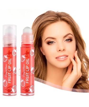 Lip Oil Roller Ball Balm 3ml - Nourishing, Moisturizing, Hydrating Fruit Care for Dry Lips - Clear Gloss for Girls - Transparent, Colorless Formula - Buy Online on GoSupps.com