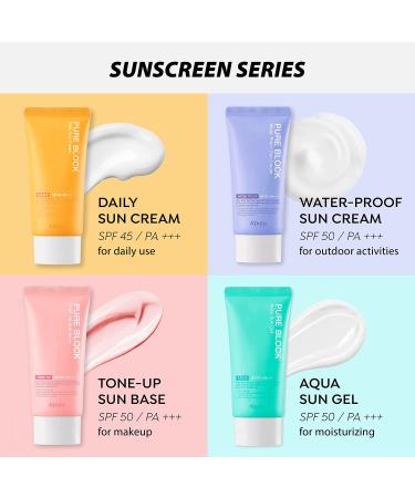 A PIEU Pure Block Tone Up Sunscreen SPF50+PA+++ | Reef Safe Korean Makeup Base 50ml - Buy Online on GoSupps.com