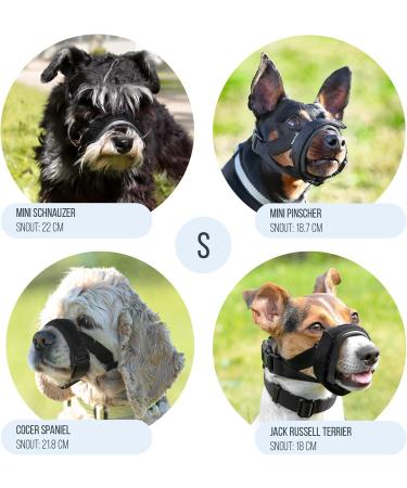 Gentle Muzzle Guard for Dogs - Prevents Biting and Unwanted Chewing Safely New Secure Comfort Fit - Soft Neoprene Padding No More Chafing Included Training Guide Helps Build Bonds with Pet (S Grey) Grey S (Pack of 1) - Buy Online on GoSupps.com