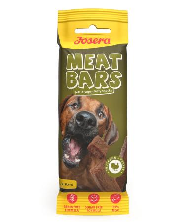 JOSERA Meat Bars Turkey (1 x 40g) | Premium Snack Sausage with Delicious Turkey Meat | 90% Meat | Sugar Free and Grain Free Recipe | Gentle Dried Treat | 1