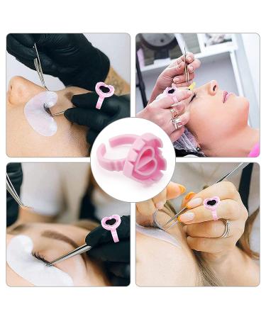 Autdor 500Pcs Pink Glue Rings for Eyelash Extensions - Lash Glue Holder for Makeup & Microblading - Buy Online on GoSupps.com