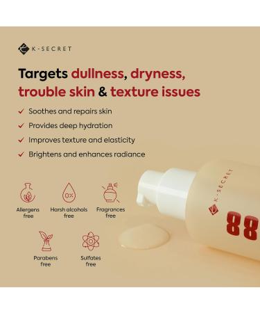 K-SECRET Snail Mucin Essence Serum - 97% Snail Secretion & Rice Extract for Hydration | SEOUL 1988 Korean Skincare 100mL - Buy Online on GoSupps.com