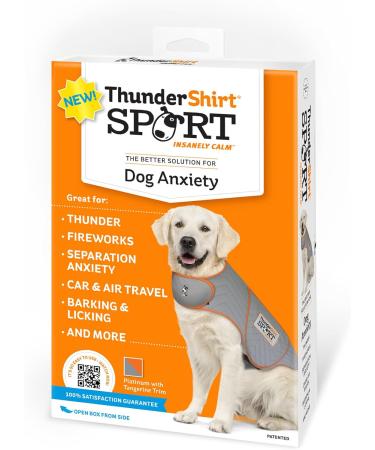 Thundershirt Dog Anxiety Jacket - Platinum XXL | Ultimate Comfort for Anxious Dogs | International Shipping Available - Buy Online on GoSupps.com