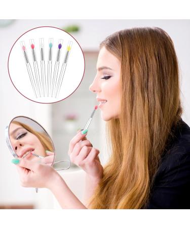 12 Pcs Silicone Lip Brush Silicone Lip Applicator with Transparent Handles and Caps Lip Brush Applicator Silicone Lip Brush Reusable Lip Mask Applicator(6 Colors) - Buy Online on GoSupps.com