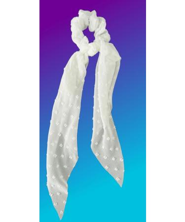 Generic 4 Scarf Hair Ties Floral and Plain Hair Bobbles with Bow Floral Hair Band Elastic Hair Bands Hair Ponytail Holder Hair Stylish Accessories for Women and Girls - Buy Online on GoSupps.com
